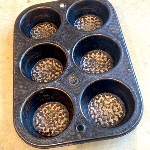 Antique primitive Muffin Pan tin.
